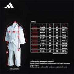 Kimono Judo Jiu-Jitsu adidas Evolution J200ENL - Infantil - Foto 5