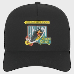 Boné Unissex Surf Alive Haleiwa Trucker Black - Aba Curva - Foto 2