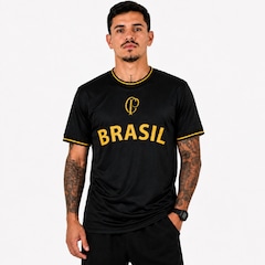 Camisa do Corinthians Especial Brasil Gold Coimbra - Masculina - Foto 2
