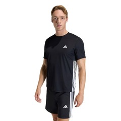 Camiseta adidas Workout Essentials Base 3 Listras - Masculina - Foto 1