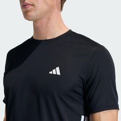 Camiseta adidas Workout Essentials Base 3 Listras - Masculina - Foto 6