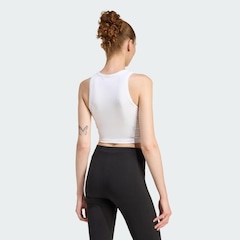 Regata Cropped adidas Acolchoada Essentials 3 Listras - Feminina - Foto 2