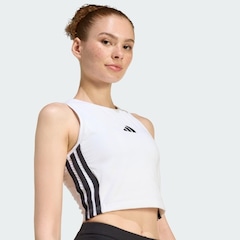 Regata Cropped adidas Acolchoada Essentials 3 Listras - Feminina - Foto 5