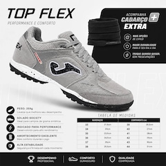 Chuteira Society Adulto Joma Top Flex - Foto 6