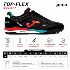 Chuteira Society Adulto Joma Top Flex Rebound - Foto 3