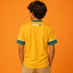 Camisa do Brasil Saga Dry Braziline - Infantil - Foto 4