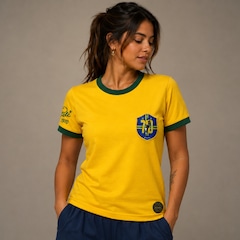 Camisa do Brasil Pelé Retrô 1970 Athleta - Feminina - Foto 3