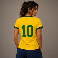Camisa do Brasil Pelé Retrô 1970 Athleta - Feminina - Foto 4