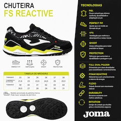 Chuteira de Society Adulto Joma Fs Reactive - Foto 6
