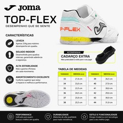 Chuteira Futsal Adulto Joma Top Flex - Foto 6
