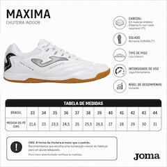 Chuteira Futsal Adulto Joma Maxima Indoor Respirável - Foto 3