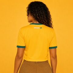 Camisa do Brasil Cropped Lotus Braziline - Feminino - Foto 3