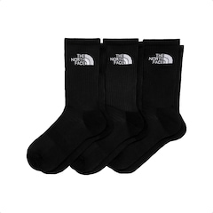 Kit com 3 pares de Meia Cano Médio The North Face Multi Sport Cush Crew Sock - Unissex - Foto 1