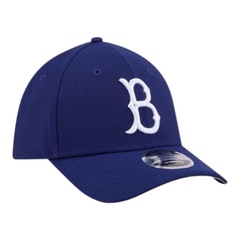 Boné Adulto New Era 3930mc Brooklyn Dodgers Poly Aba Curva - Foto 4