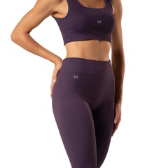 Calça Legging Malhas Keeper Canelada sem Costura Feminina - Foto 4