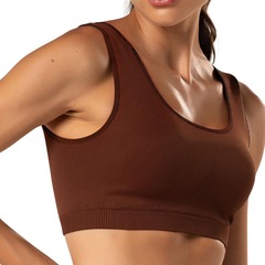 Top Malhas Keeper Cavado Liso sem Costura Feminino - Foto 5