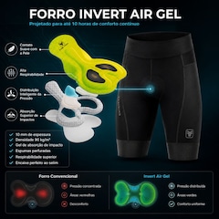 Bermuda Ciclismo Free Force Training Invert Gel - Masculina - Foto 2