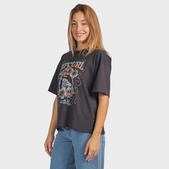 Camiseta Rip Curl Pacific Coast Washed Black - Feminina - Foto 3