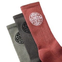 Kit 3 Pares de Meia Cano Médio Rip Curl Wetty Crew Sock WT26 - Unissex - Foto 3