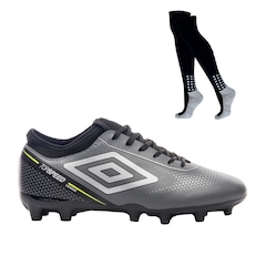 Kit Chuteira de Campo Umbro Adamant Top Speed League e Meião - Adulto - Foto 1