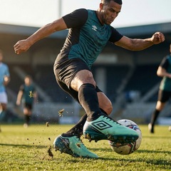 Kit Chuteira de Campo Umbro Adamant Top Speed League e Meião - Adulto - Foto 5