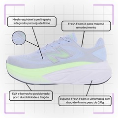 Kit Tênis New Balance More V6 e Meia - Feminino - Foto 5