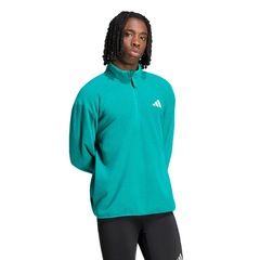 Blusão de Moletom Fleece Zíper Meia Altura adi365 Running Essentials Winterised adidas Masculino - Foto 1