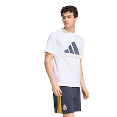 Camiseta Estampada Real Madrid DNA adidas Masculino - Foto 1