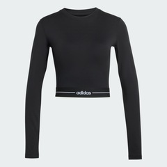 Blusa cropped de manga longa Hyperglam adidas Feminina - Foto 2