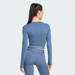 Blusa cropped de manga longa Hyperglam adidas Feminina - Foto 3
