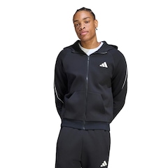 Blusão de Moletom com Capuz adidas Logo Pequeno e Zíper Completo Stadium Masculino - Foto 1