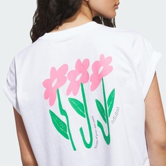 Camiseta adidas Three Flowers Feminina - Foto 6