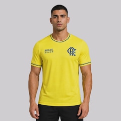 Camisa do Flamengo Brasil Jacquard Holográfico - Masculina - Foto 1