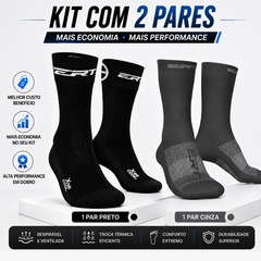 Kit 2 Pares de Meia Cano Médio ERT Xtreme Cool - Unissex - Foto 6