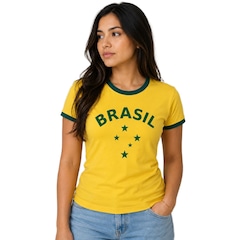 Camisa do Brasil Retrô Estrelas Olden Sports - Feminina - Foto 2