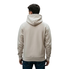 Moletom Masculino Champion Tech Hoodie Motion Logo Autumn Bege - Foto 2