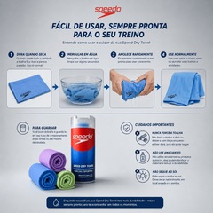 Toalha de Natação Speedo Hidroginastica Quick Dry Towel - Foto 3