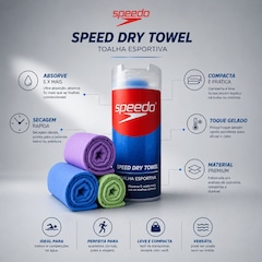 Toalha de Natação Speedo Hidroginastica Quick Dry Towel - Foto 2