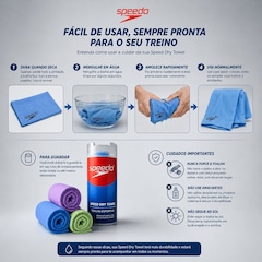 Toalha de Natação Speedo Hidroginastica Quick Dry Towel - Foto 3
