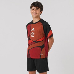 Camisa do Flamengo adidas Pré-Jogo 2026 - Infantil - Foto 2