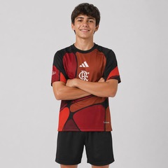 Camisa do Flamengo adidas Pré-Jogo 2026 - Infantil - Foto 3