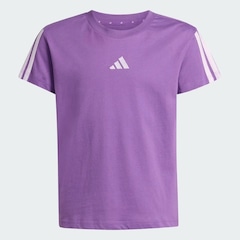 Camiseta adidas Essentials 3 Listras Girls Infantil - Foto 5