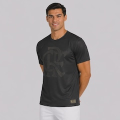 Camisa do Flamengo Poliamida Escudo All Black Masculina - Foto 2