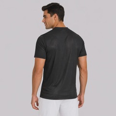 Camisa do Flamengo Poliamida Escudo All Black Masculina - Foto 4