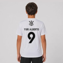 Camisa do Corinthians Escudo Black Yuri Alberto 9 Infantil - Foto 1