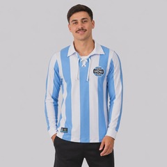 Camisa do Grêmio Retrô 1917 Manga Longa Masculina - Foto 1