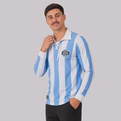 Camisa do Grêmio Retrô 1917 Manga Longa Masculina - Foto 2