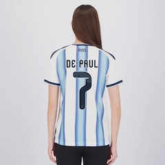 Camisa Argentina I 26/27 7 De Paul adidas Feminina - Foto 1