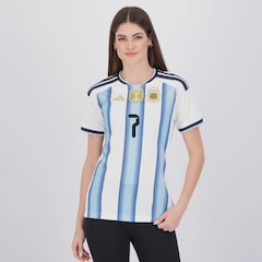 Camisa Argentina I 26/27 7 De Paul adidas Feminina - Foto 2