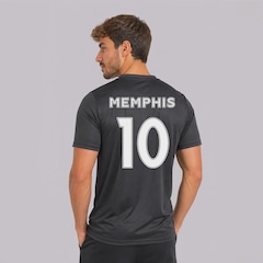 Camisa do Corinthians Brasão 10 Memphis All Black Masculina - Foto 1